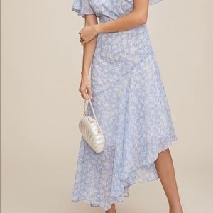 ASTR the Label Blue White Floral Dress